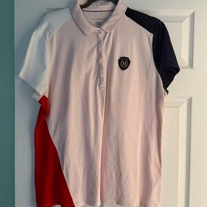 Tommy Hilfiger Classic Pink, Navy, White and Red Colorblocked Polo